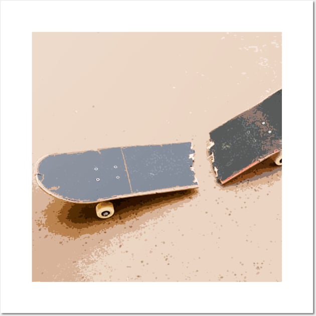 Skateboard Deck Broke OG Wall Art by CharlieCreator